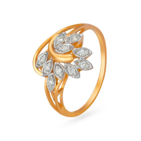 Ethereal Nature Inspired Diamond Midi Ring