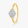 Subtle Floral Diamond Ring
