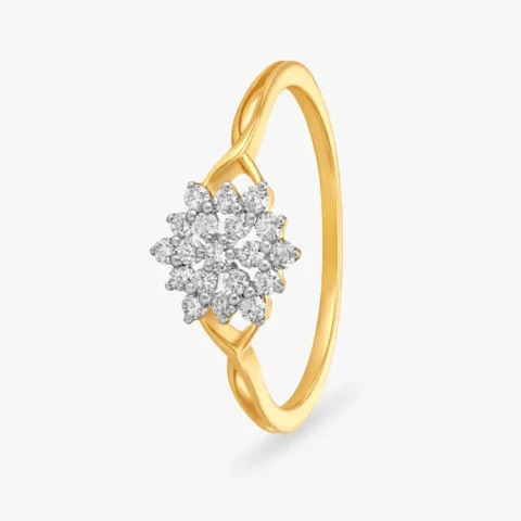 Subtle Floral Diamond Ring