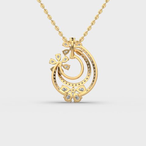 Gold Flower Shaped Necklace