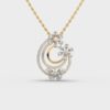 Flower shaped in Gold with Diamond