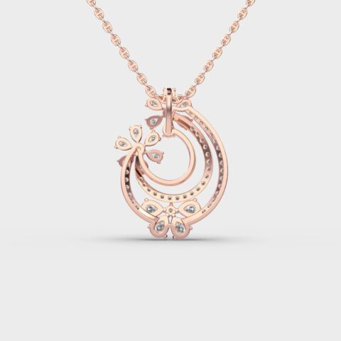 Pink Flower Shaped Necklace